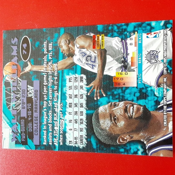 AUTOGRAPHED Walt Williams Sacramento Kings NBA Basketball Card - Picture 3 of 3